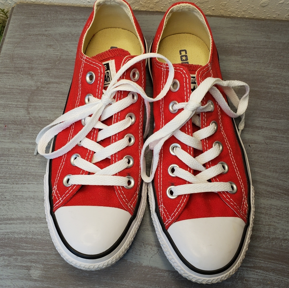 Converse Red and White Sneakers 7